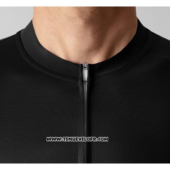 2019 Maillot Ciclismo La Passione Noir Jaune Blanc Manches Courtes et Cuissard